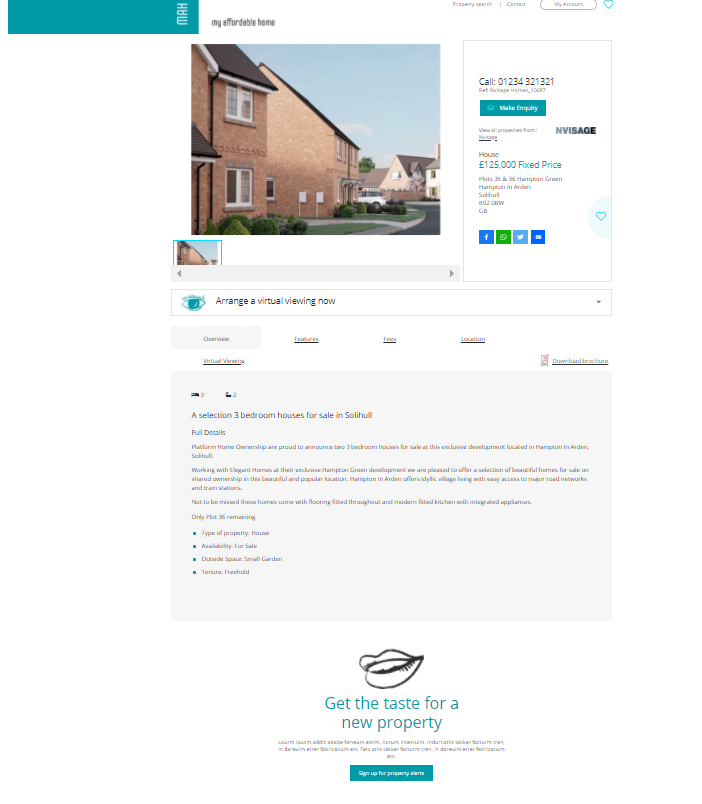 free estate agency marketing website